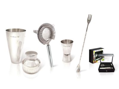 Cocktail set inox boîte cadeau